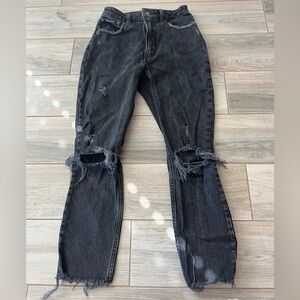Abercrombie & Fitch Black Distressed Women's Jeans